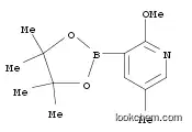 Molecular Structure of 1083168-84-6 (2-Methoxy-5-methyl-pyridine-3-boronic acid,
pinacol ester)